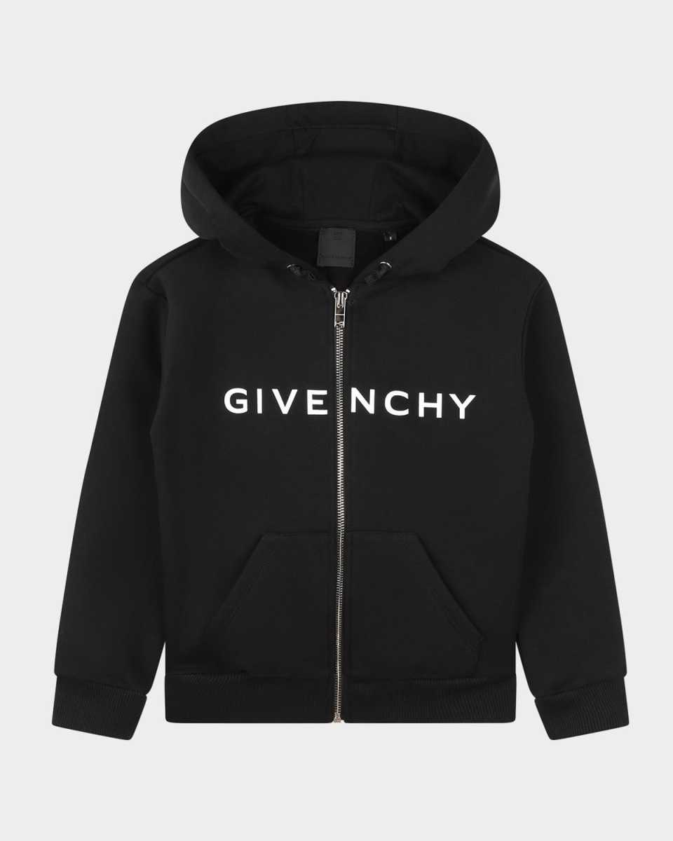 Kid's Logo-Print Zip-Front Hoodie, Size 4-